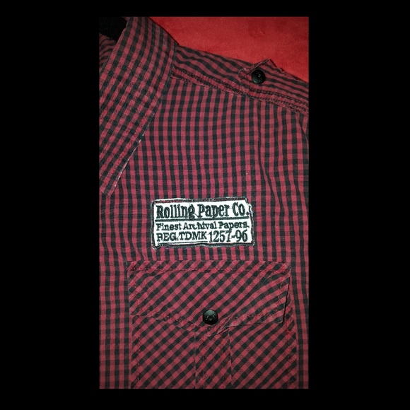 *SOLD*Rolling Paper Long Sleeve Button Shirt - Picture 1 of 8